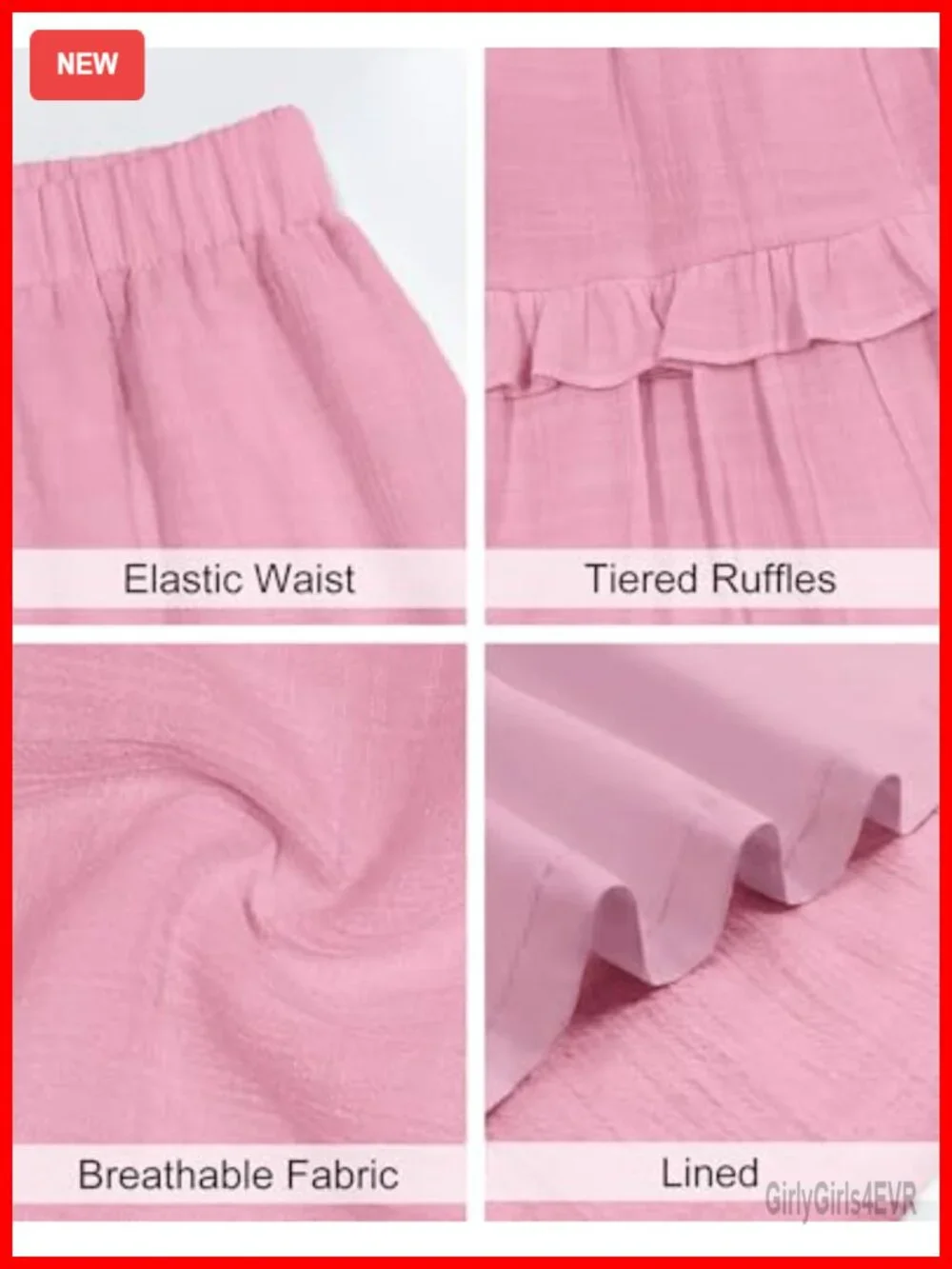 Ruffle Tiered A-Line Maxi Skirt Elastic High Waisted Flowy Long Skirt
